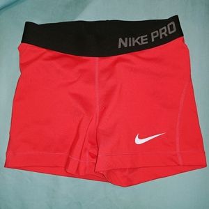 3" Nike Pro Spandex Red and Black